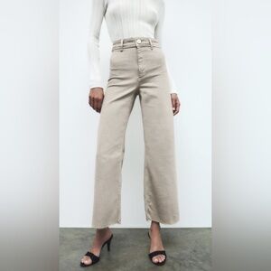 Zara | ZW The Marine Straight Jeans in Beige